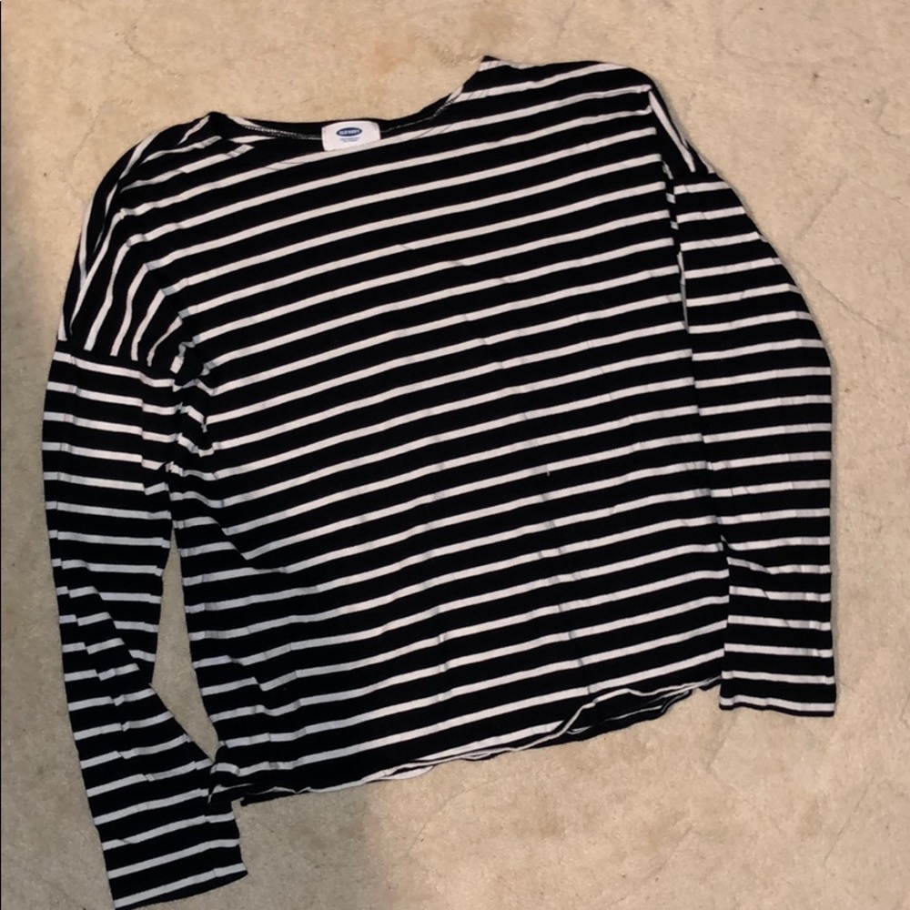 black and white striped long sleeve